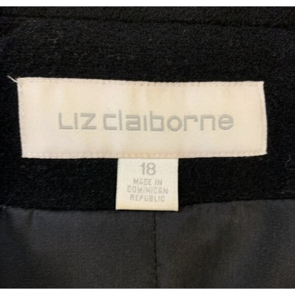 Liz Claiborne Coat Womens 18 Faux Fur Collar Cuffs Wool Blend Lined Classic - Picture 4 of 10